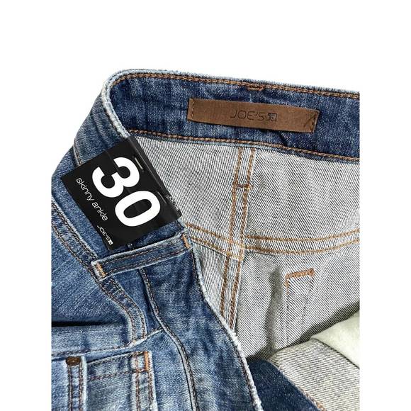 NEW JOE'S JEANS women's ava ripped distressed skinny ankle jeans in blue - Picture 4 of 4